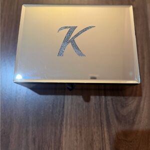 Mirrored Jewelry Box with K Initial